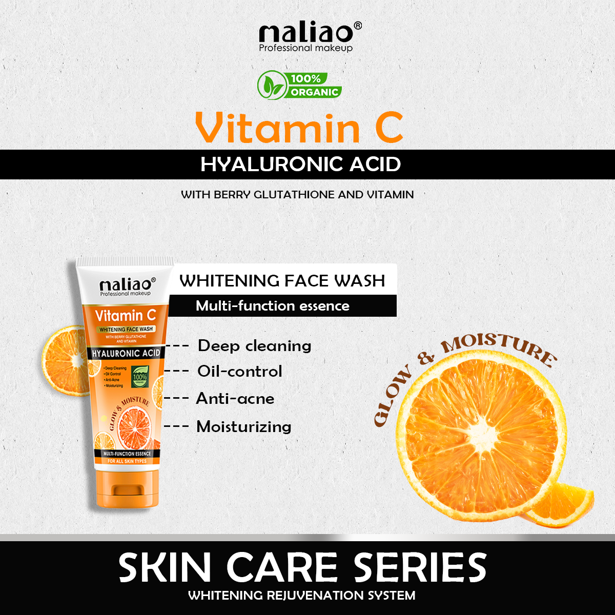 Maliao, SkincareSet, Serum, BeautyProducts, CompleteSkincare, Toner, RadiantSkin, WhiteningCream, FaceWash, Sunscreen, OrganicSkincare, VitaminC,